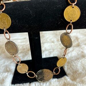 Coins from around the world. Necklace